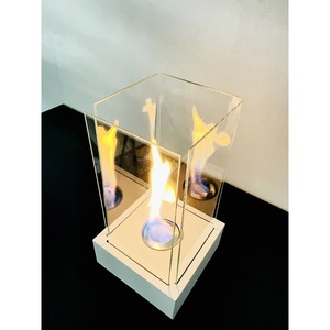 Chimenea <span class=keywords><strong>de</strong></span> <span class=keywords><strong>Etanol</strong></span> Moderna, Pequeña y Cuadrada, <span class=keywords><strong>de</strong></span> Acero, Portátil, Lámpara <span class=keywords><strong>de</strong></span> Ambiente para Exteriores - Product Image 2
