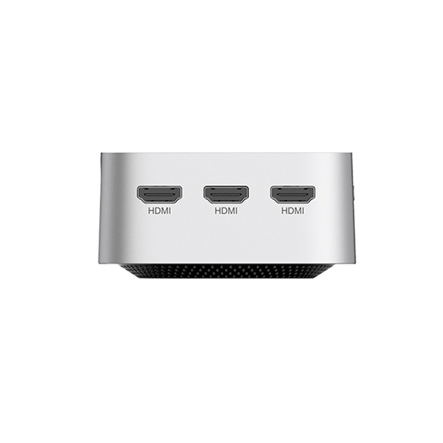 Palm Sized Mini Computer AMD R5 6600H R7 6800H 8GB DDR4 M.2 SSD Triple Screen Fanless Design Digital Signage Business Use RJ45