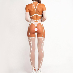 Conjunto de Lencería Íntima de 4 Piezas, Estilo Moderno y Cómodo, con Transparencias y Ajustes, para Primavera - Product Image 2