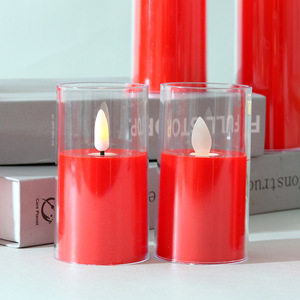 <span class=keywords><strong>Velas</strong></span> de Pilar rojo alimentadas por batería LED <span class=keywords><strong>para</strong></span> el hogar Z38, centros de mesa <span class=keywords><strong>para</strong></span> fiesta de boda con modelo remoto, vela de tarro sin llama - Product Image 3