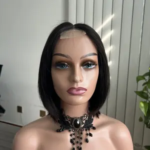 Echte Bilder und Video von Lace Perücke Echthaar mit Baby Hair Bone Straight Lace Perücken 2x6 Bob Echthaar Vietnam esische Bob Perücken