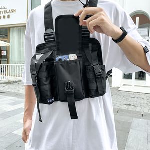 힙합 남여 공용 기능성 전술 가슴 장비 가방 트렌드 나일론 낚시 조끼 스트리트웨어 야외 승마 무전기 사이클링 팩 - Product Image 3