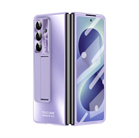 Nouvelle coque pliable tout-en-un électroplaquée pour Samsung Z Fold 8 avec support à bande, protection intégrale de la charnière, résistante aux chutes