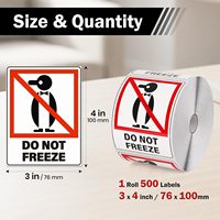 Etiquetas Personalizadas para Cadena de Frío a Baja Temperatura para Empaque de Alimentos Congelados, Almacenamiento en Congelador y Seguimiento Logístico