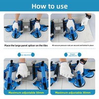 Ventouse de serrage pour joints de comptoirs en alliage d'aluminium de qualité industrielle, pour grandes dalles de carrelage, marbre et murs de fond sans joint
