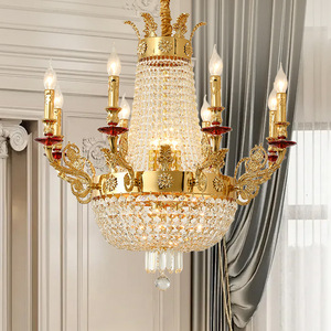 French Light Luxury xStyle Villa Living Room Zinc Alloy <strong>Crystal</strong> Chandelier European Style Luxurious - Product Image 2