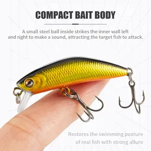 Leurres de pêche TGD Best Minnow, leurres artificiels en plastique dur, crankbait, <span class=keywords><strong>jerkbait</strong></span>, 45 mm, 3 g, appâts pour la pêche au black-bass, à la truite et au <span class=keywords><strong>brochet</strong></span> - Product Image 3