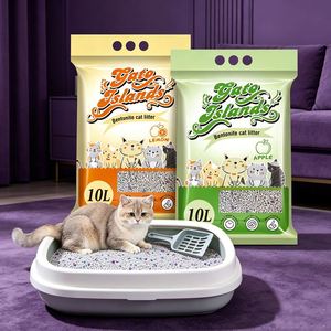 Arena para Gatos de Bentonita de Maíz, Sin Polvo, Aglutinación Rápida, Control de Olores, Altamente Absorbente, Aroma a Limón, 4kg/8kg/20kg, Venta al Por Mayor - Product Image 1