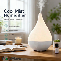 Humidificateur ultrasonique sans filtre pour chambre d'enfant, réservoir de 200 ml, aromathérapie pour chambre à coucher, humidificateur à brume fraîche silencieux et confortable