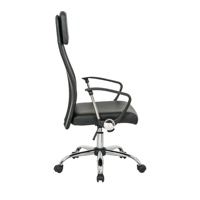 Chaise de bureau ergonomique moderne à dossier haut, accoudoir réglable pivotant, chaise en maille de style ascenseur en cuir et tissu métallique pour jeu exécutif