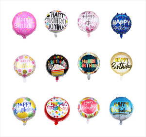 Children Happy Birthday Theme Foil 18 Inch Round <b>Balloon</b> Set Party <b>Decoration</b> Supplies for Schulkind - Product Image 1