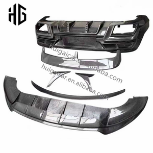 Modifié à C167 LD Style fibre de carbone lèvre avant diffuseur arrière embouts d'échappement Spoiler Kit de carrosserie pour <span class=keywords><strong>Mercedes</strong></span> Benz Gle53 coupé W167 - Product Image 4