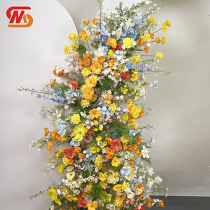 Arco Floral de Seda Artificial Amarillo para Decoración de Bodas, Cumpleaños y Fiestas, Estilo Romántico - Product Image 2