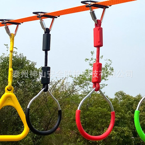 ห่วงแขวนสำหรับเด็กทำจากเหล็กพร้อมเชือกโพลีเอสเตอร์ รับน้ำหนักได้ 150 กก. สำหรับอุปกรณ์ออกกำลังกายในสนามเด็กเล่น - Product Image 1