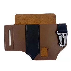 Funda Táctica para Herramientas de Trabajo, de Cuero PU, Color Marrón y Negro, para Almacenamiento de Herramientas de Campamento al Aire Libre, Soporte para Linterna Montado en la Cintura - Product Image 2