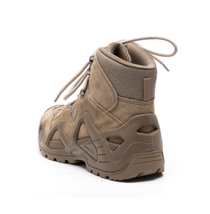 TSB07 Tactical Ankle <b>Boots</b> Suede Genuine Leather Brown for <b>Hiking</b> Sports and Special Adventure Heavy Duty Anti Slippery - Product Image 2