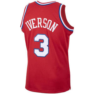 Maillot de basket-ball pour homme Philadelphia #3 <span class=keywords><strong>Allen</strong></span> <span class=keywords><strong>Iverson</strong></span> Classic Edition-Brodé cousu avec logos - Product Image 6