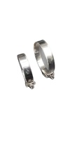 Collier de serrage double ligne en acier galvanisé finition zinc, réglable et personnalisable, 29 mm, avec support OEM