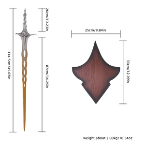 Épée de relique sacrée en métal de 40 "fabriquée à la main par Bloodborne Replica Weapon by Dark Elden Soul Ring Cosplay - Product Image 2