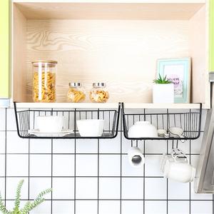 Étagère murale en métal moderne pour hôtel, pour armoire de cuisine avec panier suspendu et compartiment - Écologique - Product Image 5