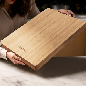 Bamboo Cutting Board Set Rectangle Anti Bacterial Handle Kitchen Chopping Block 4 Piece - Product Image 2