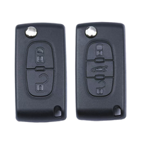 CE0536 Model HU83 VA2 Blade 433MHZ ID46 2 tombol Remote lipat mobil kunci Shell untuk Peugeot 307 308 408