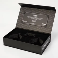 Caja de regalo magnética de ropa con logotipo personalizado reciclable, caja de embalaje de papel rígido elegante con ventana de PVC
