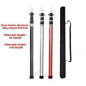 Supports de mât d'auvent à vente chaude, multi-sections, extension, 3 sections, aluminium 6061, diamètre 30 mm, 230 cm de long - Product Image 2