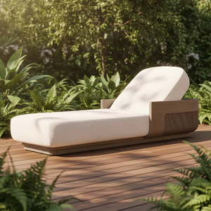 Chaise longue de luxe en teck pour <span class=keywords><strong>piscine</strong></span>, mobilier de jardin en teck - Product Image 1