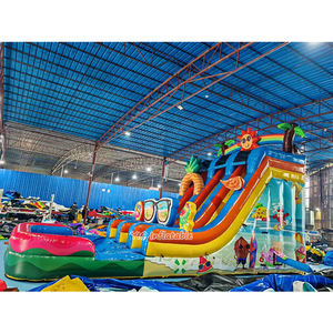 Toboggan aquatique gonflable géant tropical commercial arc-en-ciel <span class=keywords><strong>pour</strong></span> la <span class=keywords><strong>location</strong></span> événementielle et le plaisir aquatique en extérieur - Product Image 1