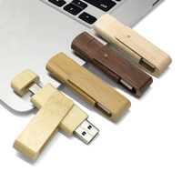 Pendrive de Madera Tipo-C 2.0 de 8GB, 16GB, Memoria USB-C de 32GB, 64GB