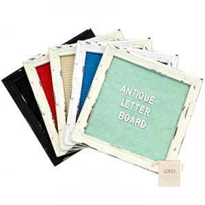 Pizarra de Fieltro de Doble Cara Negra y Gris de 10x10 con Números y Símbolos, 712 Letras Intercambiables, Tablero de Mensajes con Base de Madera - Product Image 5