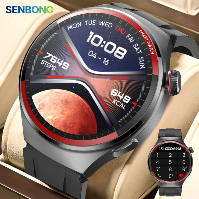 SENBONO MT78 Unisex Smartwatch 1.43'' AMOLED HD Large Screen Waterproof IP67 Answer Calls Sleep Tracker Health Monitoring