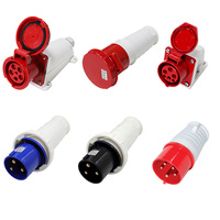 Steker dan Soket Industri Generasi Pertama CEE 3P 4P 5P 16A 32A 64A 125A IP44 Tipe High-end Soket Industri Pria Wanita