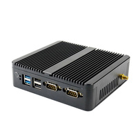 PC Industrial Económico de Fábrica con Intel Celeron J1900 Quad Core, 2 Puertos LAN Ethernet, 4 USB, Ubuntu/Win 10, Nuc Nano Sin Ventilador, AU/US