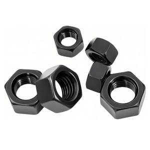Écrous hexagonaux en acier au carbone noir oxydé de qualité industrielle 8, haute résistance, de l'usine Yaente - Product Image 1