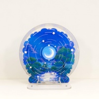 Roue de course pour hamster en plastique silencieux, de couleur cristal, pour petits animaux, jouet pour cage suspendue, antidérapant
