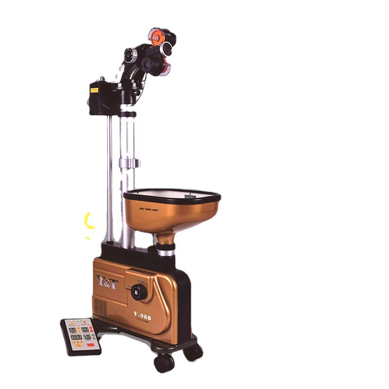 Y&T V-988 Table Tennis Ball Serving Machine Automatic Floor Standing Intelligent Training Device For Indoor Use