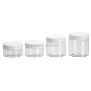 Wide mouth food grade pot 50g 60 g 100g 120g 150 g 200g 250 g 4 oz 5 Ounce 6 Oz Jam Cookie PET clear plastic jar with white lid