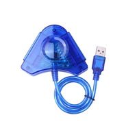 Convertisseur USB double joueur pour manette PS2, adaptateur de câble pour jeux PC et CD, compatible avec la manette PS2