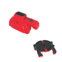 Gaufrier électrique en plastique Huaqi, mini, capacité de 3 gaufres, taille 4 pouces, pour gaufres, œufs et fromages grillés, pour collations