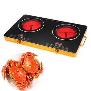 Bán Buôn Hot Nấu Thương Mại Được Xây Dựng Trong Cooktop Cảm Ứng Hồng Ngoại Điều Khiển Đôi Burner Cảm Ứng Nồi 2 Cảm Ứng Hob