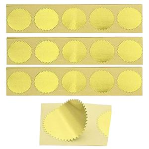 Sellos de Certificación con Formas Personalizadas, Adhesivos de Vinilo Impermeables en Color CMYK con Borde Dentado y Etiqueta Redonda - Product Image 1