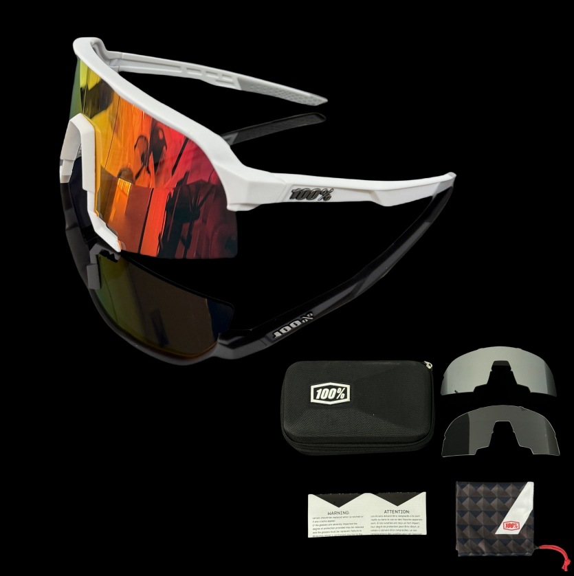 Ensemble de trois objectifs à film rouge à cadre blanc