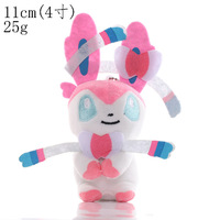 Porte-clés en peluche douce Pokémon Anime de 4 pouces, plusieurs designs, pendentif pour sac à dos