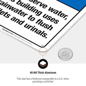 Letrero de descarga de agua de lluvia personalizado-<span class=keywords><strong>Aviso</strong></span> ANSI de 10x7 pulgadas-Letrero de construcción de conservación de agua - Product Image 3