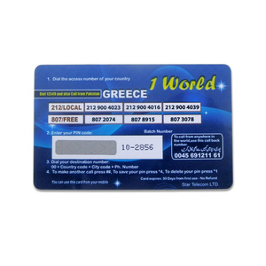 Precio barato de fábrica de plástico de PVC cero tarjeta de prepago de contraseña Número Cero tarjeta - Product Image 1