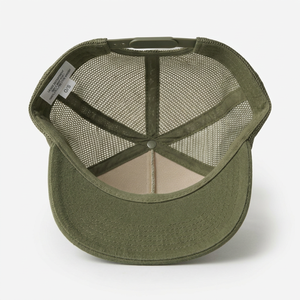 Gorra Trucker de Espuma con Estampado Personalizado al por Mayor, Verde Oliva, Malla Trasera, 5 Paneles, Visera Curva, Estilo Vintage, Perfil Alto, Alta Calidad - Product Image 2