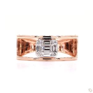 Magnifique bague en or sertie de diamants pour femme, style haut de gamme, cadeau de fiançailles ou de mariage, bijou classique et élégant - Product Image 1