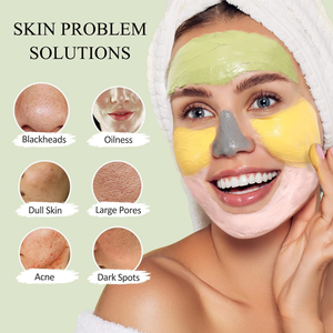 Máscara de arcilla brillante rosa, antiacné antienvejecimiento y, mascarilla purificadora de vitamina <span class=keywords><strong>C</strong></span> para <span class=keywords><strong>c</strong></span>úrcuma, belleza, té verde, mascarillas para el cuidado de la piel - Product Image 5